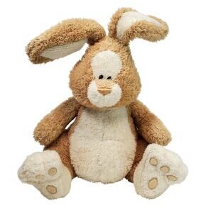 Vtg Gund Just Abunny Stuffed Rabbit Animal 12" Tan Animalcore Large Plush